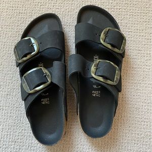 Birkenstock Arizona Big Buckle in Tortoise Shell Metal! Euro 42, US 11.